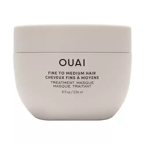 OUAI Fine to Medium Hair Treatment Masque - Hair Mask for Hair Repair, Hydration and Shine - With Shea Butter, Keratin and Panthenol - Paraben, Phthalate and Sulfate Free Hair Care (8 Fl Oz)