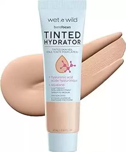 Wet n Wild Bare Focus Tinted Hydrator Matte Finish, Light, Oil-Free, Moisturizing Makeup | Hyaluronic Acid | Sheer To Medium Coverage