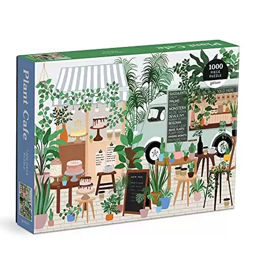 Galison Plant Cafe 1000 Piece Puzzle from Galison - 1000 Piece Botanical Puzzle for Adults, Wonderful Illustrations from Frankie Penwill, Thick and Sturdy Pieces, Great Gift Idea