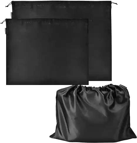 2 Pack Dust Bags for Handbags Silk Dust Cover Bag for Handbags Purses Shoes, Dustproof Drawstring Bag Travel Storage Pouch