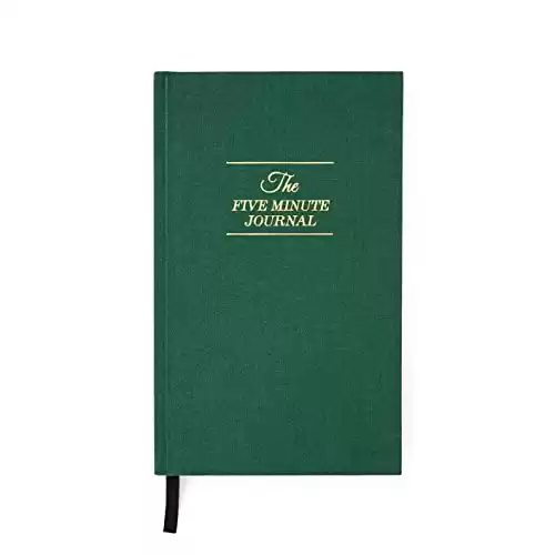 The Five Minute Journal, Original Daily Gratitude Journal 2023, Reflection Manifestation for Mindfulness, Undated with Gold Foiling, Plastic-Free, Green - Intelligent Change