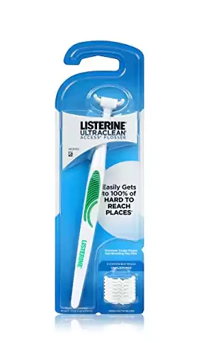 Listerine Ultraclean Access Flosser Starter Kit | Proper & Durable Oral Care & Hygiene | Effective Plaque Removal, Teeth & Gum Protection, PFAS Free | 1 Pack