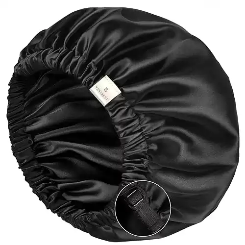 YANIBEST Silk Bonnet Satin Bonnet for Sleeping Women and Men, Adjustable Double Layer Hair Bonnet for Curly Braids Hair